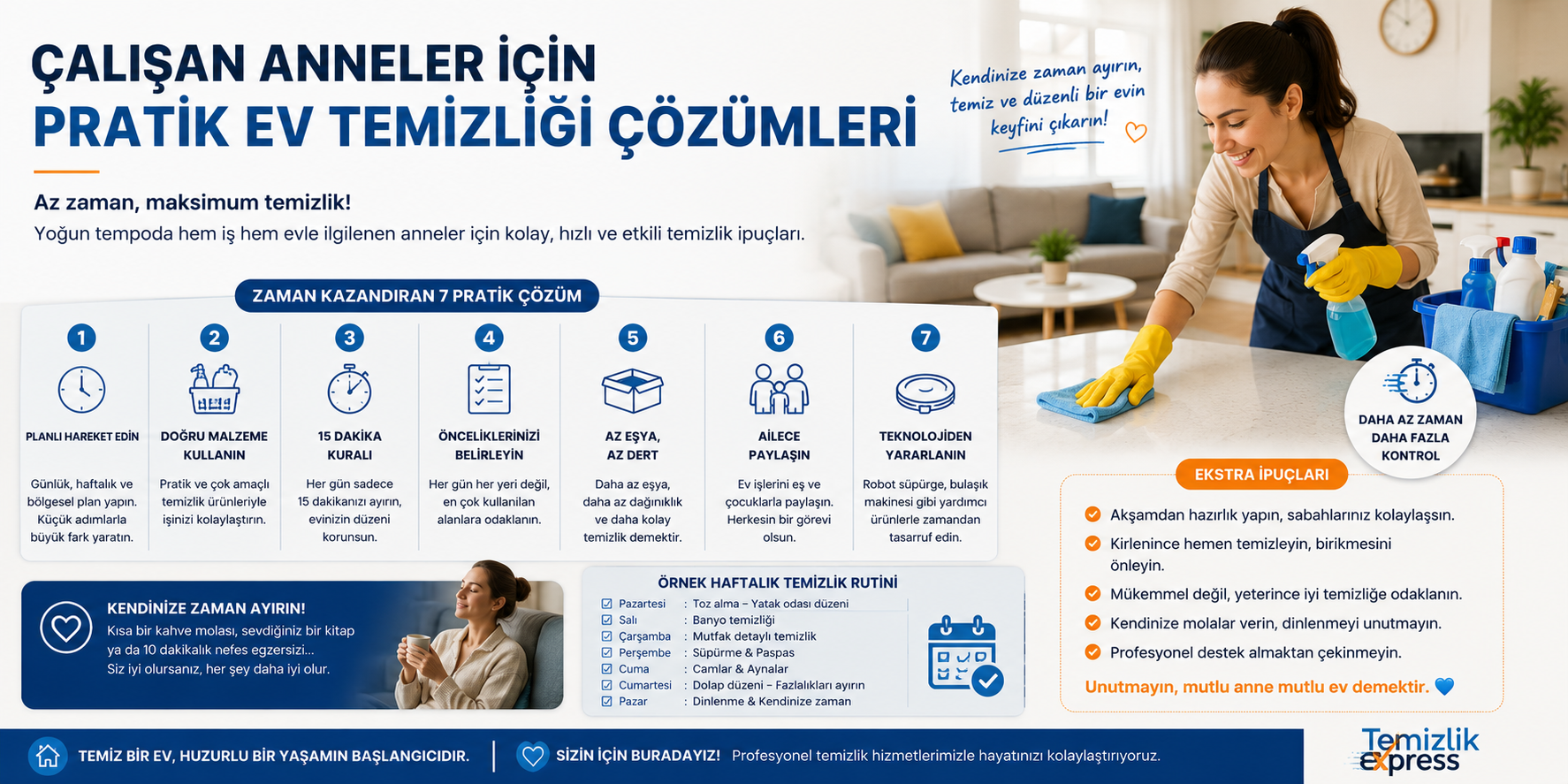 Çalışan Anneler İçin Pratik Ev Temizliği Çözümleri