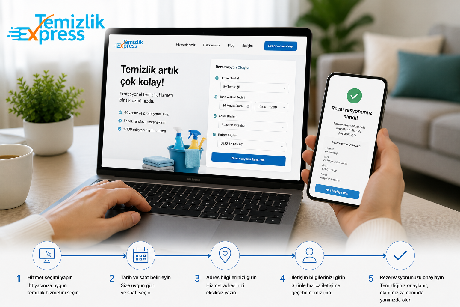 Online Temizlik Rezervasyonu Nasıl Yapılır? Adım Adım Rehber