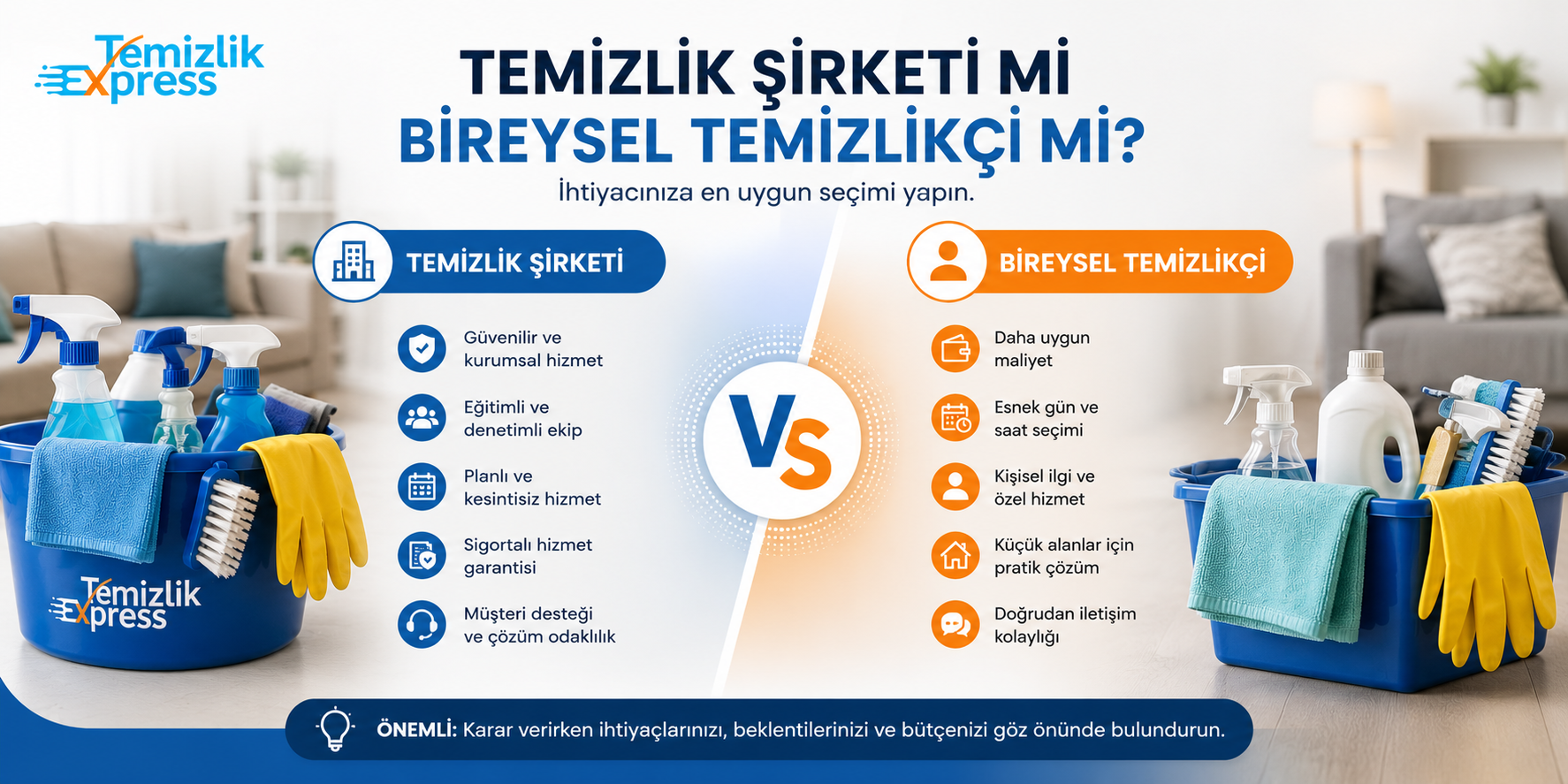 Temizlik Şirketi mi Bireysel Temizlikçi mi? Hangisini Seçmeli?